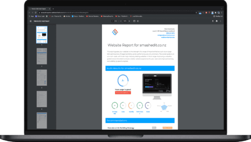 seo audit report example in macbook